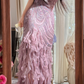 Vintage Purple Sparkling Strapless Design Elegant Chiffon Evening Dress Prom Dresses D1491