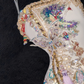Sparkling Beige Beaded Sequined Design Elegant Mermaid Prom Dress Evening Dress D1695