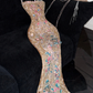 Gorgeous Shiny Beaded Exquisite Embroidery Mermaid Long Evening Dress Prom Dresses D1667
