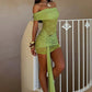 Beautiful Homecoming Dress Off the Shoulder Soutache Hugging Pleated Lace Back to School Outfits Party Dress D7132