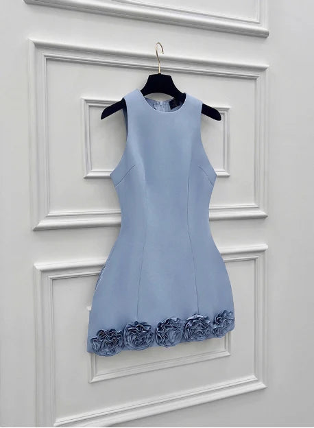 New Homecoming Dress Jewel Flower Back to School Outfits Party Dress D7611