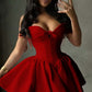 Charming Homecoming Dress Off the Shoulder Pleated Tulle Bowknot Back to School Outfits Party Dress  D7325