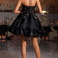 Beauty Homecoming Dress Strapless Rinestone Bowknot Pleated Flouncing Back to School Outfits Party Dress D7104