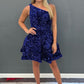 Pretty Homecoming Dress One Shoulder Sequins Back to School Outfits Party Dress D6704
