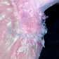 Sparkling Elegant Pink A-Line Tiered Prom Dress Evening Dress Ball Gown D1696