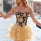 Unique Homecoming Dress Sweetheart Tulle A-Line Flower Back to School Outfits Party Dress D7777