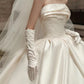 Elegant Wedding Dress Strapless Pleated Applique Ball Gown Wedding Dress  D7233