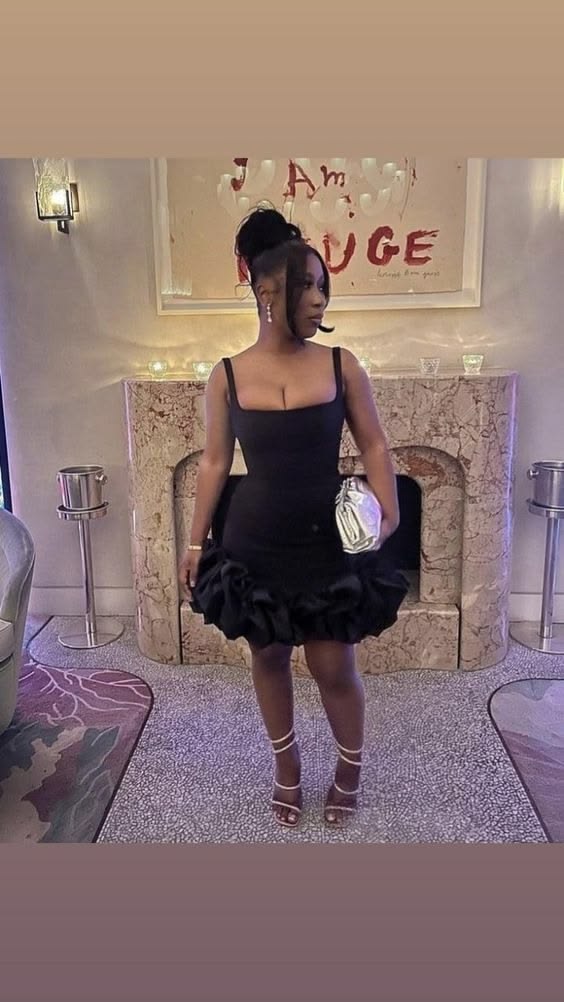 Elegant Homecoming Dress Square Flouncing Back to School Outfits Party Dress D6662
