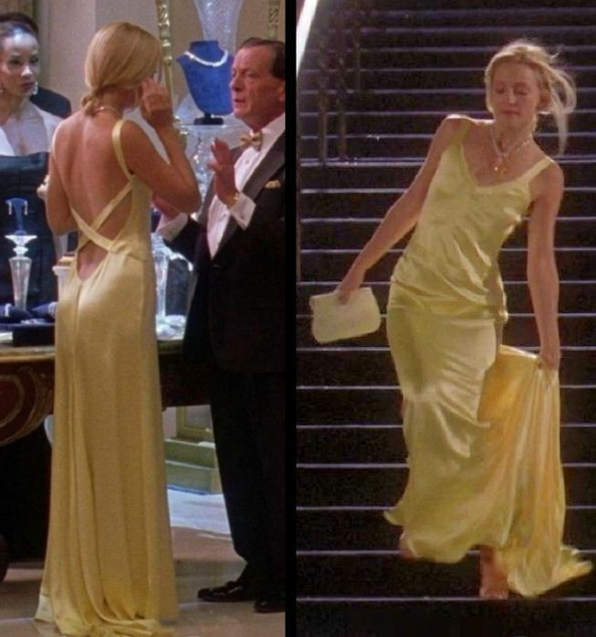 Yellow Sheath Long Prom Dress Satin Evening Party Dress MD7610