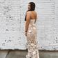 Simple 3D Floral Strapless Design A-line Tulle Women Party Dress, D1406