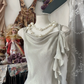 Vintage Silvery Irregular Hem Design A-Line Spaghetti Strap Prom Dress Evening Dress D1681