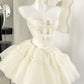 Unique Homecoming Dress Sweetheart Tulle Bowknot Back to School Outfits Party Dress Wedding Dress D7749