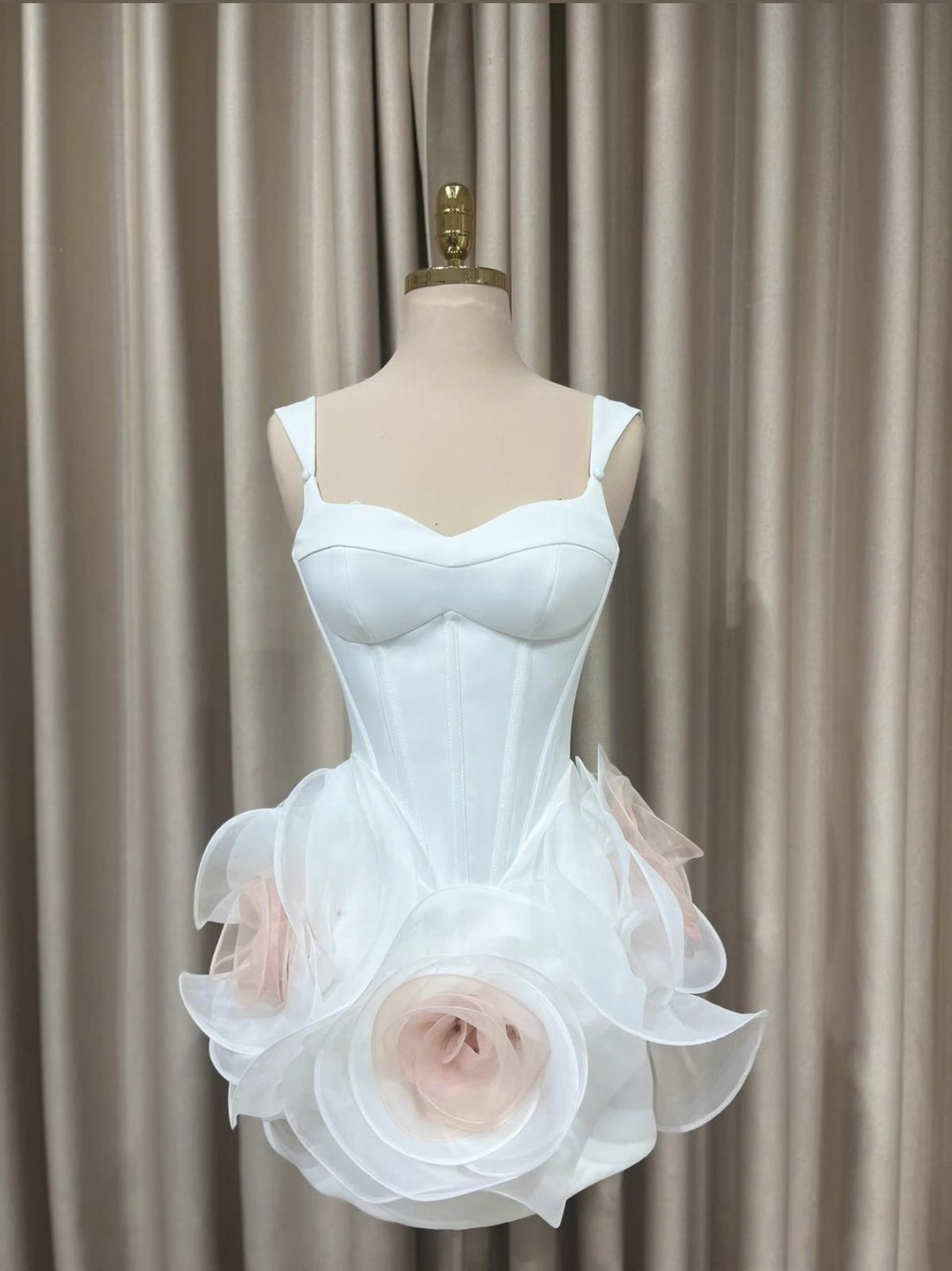 Beautiful Homecoming Dress Sweetheart Flower Back to School Outfits Party Dress D7245