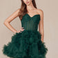 Fashionable Homecoming Dress Sweetheart A-Line Tulle Cascade Back to School Outfits Party Dress D7850
