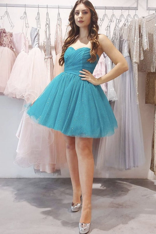 Unique Homecoming Dress Sweetheart Sequins Back to School Outfits Party Dress  D7710