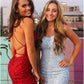 Charming Homecoming Dress Halter Applique Lace Hugging Backless Back to School Outfits Party Dress D7465