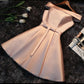 Unique Homecoming Dress Off the Shoulder Bowknot Back to School Outfits Party Dress  D7677