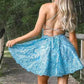 Chic Homecoming Dress Spaghetti Strap Backless A-Line Back to School Outfits Party Dress Birthday Outfits D7427