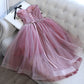 Unique Homecoming Dress Sweetheart Bead Flower Sequins Hi-Lo Tulle Rinestone Back to School Outfits Party Dress  D7691