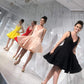 Chic Homecoming Dress V Neck Pleated Back to School Outfits Party Dress Birthday Outfits D7425