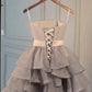 Unique Homecoming Dress Spaghetti Strap Tulle Flower Cascade Back to School Outfits Party Dress  D7680