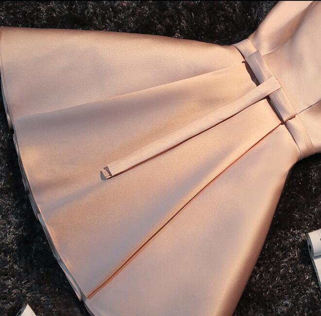 Unique Homecoming Dress Off the Shoulder Bowknot Back to School Outfits Party Dress  D7677