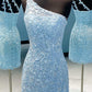 Charming Homecoming Dress One Shoulder Applique Back to School Outfits Party Dress  D7494