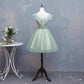 Unique Homecoming Dress V Neck Lace Flower Tulle Back to School Outfits Party Dress  D7698