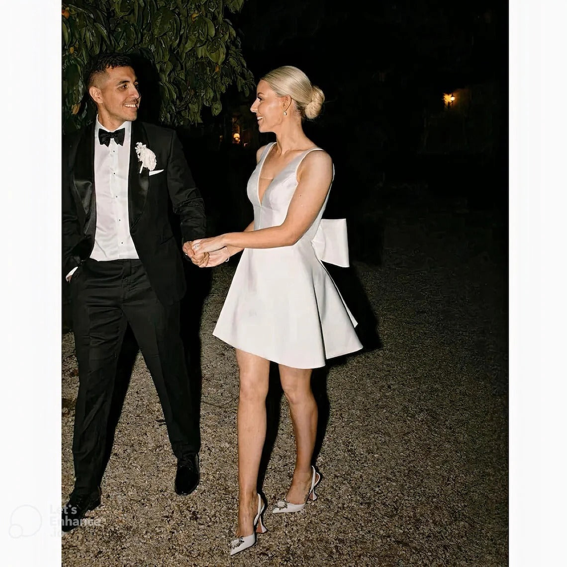 Charming Homecoming Dress V Neck Bowknot Back to School Outfits Party Dress Wedding Dress  D7467