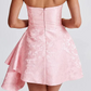 Beautiful Homecoming Dress Strapless Pleated Soutache Back to School Outfits Party Dress D7177