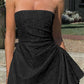 Beautiful Homecoming Dress Strapless Pleated Soutache Back to School Outfits Party Dress D7177