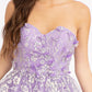 Fashionable Homecoming Dress Sweetheart Sequins Flower Applique A-Line Back to School Outfits Party Dress D7889