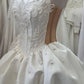 Unique Homecoming Dress Strapless Beading Pearl Back to School Outfits Party Dress Wedding Dress D7748