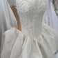 Unique Homecoming Dress Strapless Beading Pearl Back to School Outfits Party Dress Wedding Dress D7748