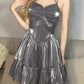 Charming Homecoming Dress Halter Pleated Back to School Outfits Party Dress D7307