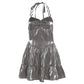 Charming Homecoming Dress Halter Pleated Back to School Outfits Party Dress D7307