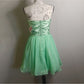 Stunning Homecoming Dress Sweetheart Rinestone Pleated Tulle A-Line Back to School Outfits Party Dress D7929