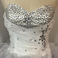 Stunning Homecoming Dress Sweetheart Rinestone Sequins Pleated Tulle Cascade Back to School Outfits Party Dress D7934