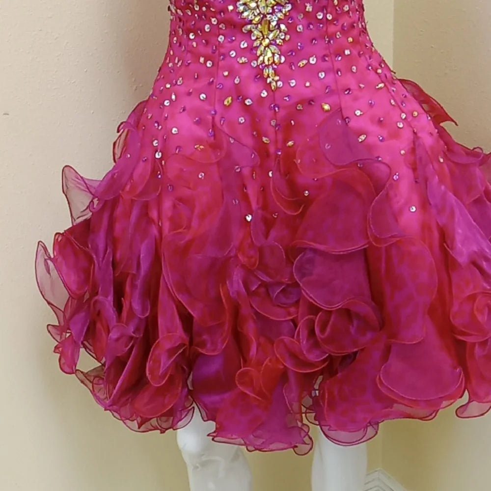 Stunning Homecoming Dress Sweetheart Rinestone Sequins Tulle Cascade Back to School Outfits Party Dress D7935