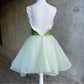 Stunning Homecoming Dress Strapless Rinestone Tulle A-Line Back to School Outfits Party Dress D7930