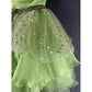 Stunning Homecoming Dress Spaghetti Strap Rinestone Beaded Sequins Tulle Cascade A-Line Back to School Outfits Party Dress D7932
