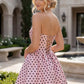 Fashionable Homecoming Dress Strapless Pleated Back to School Outfits Party Dress D7855