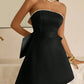 Fashionable Homecoming Dress Strapless Pearl Bowknot A-Line Back to School Outfits Party Dress D7840