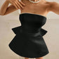 Fashionable Homecoming Dress Strapless Pearl Bowknot A-Line Back to School Outfits Party Dress D7840