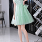 Pretty Homecoming Dress Spaghetti Straps Tulle Lace Bowknot Short Prom Dress Back to School Outfits Party Dress  D6096