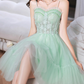 Pretty Homecoming Dress Spaghetti Straps Tulle Lace Bowknot Short Prom Dress Back to School Outfits Party Dress  D6096
