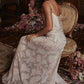 Vintage Floral Jacquard Spaghetti Strap Design Prom Dress Evening Dress D1699