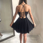 Simple Homecoming Dress V-Neck Chiffon Short Prom Dress Back to School Outfits Party Dress  D6097