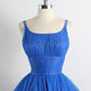 Pretty Homecoming Dress Spaghetti Straps Tulle Pleated Short Prom Dress Back to School Outfits Party Dress  D6090