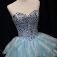 New Homecoming Dress Strapless Tulle Crystal Short Prom Dress Back to School Outfits Party Dress  D6085